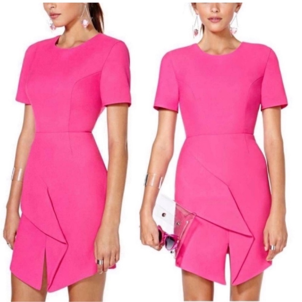 KEEPSAKE the Label Vibrant Pink Asymmetrical Dress M